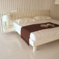 White Piano Leather Finish Contemporary Bed