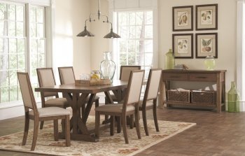 Bridgeport Dining Table 105521 in Acacia by Coaster w/Options [CRDS-105521 Bridgeport]