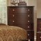 Rebecca 5PC Bedroom Set CM7484 in Brown Cherry w/Options