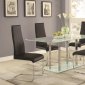 Geneva 104861 Dining 5Pc Set by Coaster w/Black Chairs