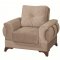 Caprice Sofa Bed in Beige Microfiber by Rain w/Optional Items