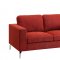 Kallie Sofa CM6848 in Red Flannelette Fabric w/Options