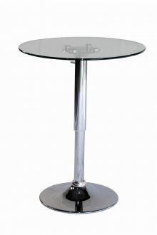 Glass Top & Metal Base Modern Adjustable Bar Table