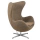 Egg Lounge Chair EG35OTW in Oatmeal Wool by LeisureMod w/Options