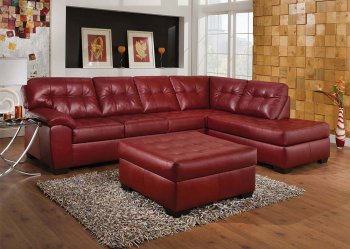 50440 Soho Sectional Sofa in Red Bonded Leather Match by Acme [AMSS-50440 Soho]