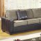 Beige Microfiber Stylish Sectional Sofa W/Dark Vinyl Base