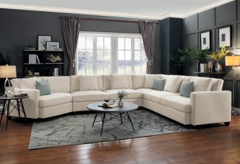 Southgate Sectional Sofa 9823VR in Ivory - Homelegance w/Options [HESS-9823VR-LU Southgate]