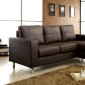 CM2122DK Avon Sofa & Ottoman Set in Dark Brown Leatherette