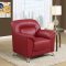 U9102 Sofa & Loveseat in Red PVC by Global w/Options