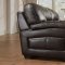 Truffle-Brown Top Grain Leather Modern Sofa & Loveseat Set