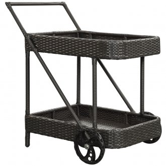 Replenish Outdoor Patio Beverage Cart by Modway in Espresso