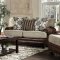 Reyna Sofa SM5147 in Brown Chenille & Leatherette w/Options