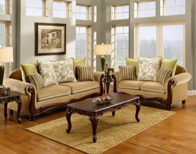 Banstead Sofa SM7690 in Wheat Fabric w/Options