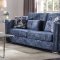 Emilia Sofa 56025 in Blue Fabric by Acme w/Options