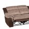 Chai Recliner Sofa 9980 in Dark Brown & Brown by Homelegance