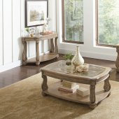 720598 Coffee Table in Antique Style Linen by Coaster w/Options