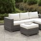 Somani CM-OS2128-15 Outdoor Sectional Sofa & Ottoman Set