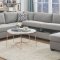 Cyclamen Sectional Sofa 53105 in Gray Linen by Acme w/Options