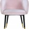 Louise Dining Chair 733 Set of 2 Pink Velvet Fabric by Meridian