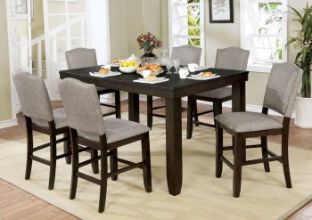 Teagan Counter Ht. Dining Room Set 5Pc CM3911PT Dark Walnut [FADS-CM3911PT-Teagan]