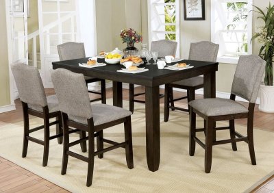 Teagan Counter Ht. Dining Room Set 5Pc CM3911PT Dark Walnut