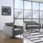 Lola Sofa 619 in Grey Velvet Fabric by Meridian w/Options