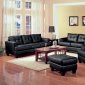 Samuel Sofa & Loveseat Set 501681 in Black Bonded Leather