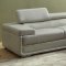 Zenith Sectional Sofa in Tan Leatherette w/Adjustable Headrests