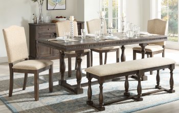 Leilani 5Pc Dining Set 62325 in Walnut by Acme w/Options [AMDS-62325-Leilani]