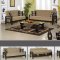 Brown Fabric Elegant Living Room w/Sleeper Sofa & Storage