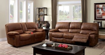 Wagner Reclining Sofa CM6315 in Brown Leatherette w/Options [FAS-CM6315-Wagner]