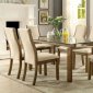 Onway 7Pc Transitional Dining Set CM3461T in Oak & Beige