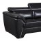 U8190 Sofa in Black Bonded Leather by Global w/Options