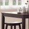 Black Finish Contemporary Counter Height 5Pc Dinette Set