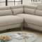 F6540 Sectional Sofa in Beige Glossy Polyfiber Fabric by Boss