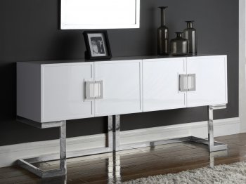 Beth Buffet / Console Table 308 in White by Meridian [MRBU-308 Beth]