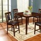 D115-5 Counter Height Dining Set 5Pc in Dark Cherry