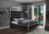 Encore Bed in Black Faux Leather by Meridian w/Options