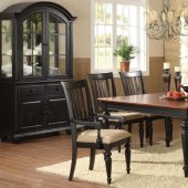 Antique Style Black Finish Classic Formal Dining Room w/Options