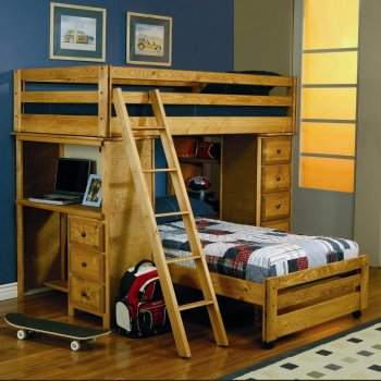 460141 Wrangle Hill Bunk Bed in Amber Wash By Coaster [CRKB-460141 Wrangle Hill]