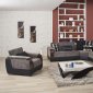 Modena Sectional Sofa in Gray Fabric by Casamode w/Options