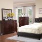 F9331Q 5Pc Bedroom Set in Black Leatherette by Poundex w/Options