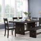 Haddie 5Pc Dining Room Set 72210 Distressed Walnut by Acme