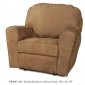 Camel Fabric Stylish Modern Handle Rocker Recliner