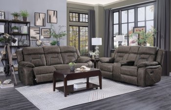 Madrona Hill Recliner Sofa 9989DB in Dark Brown by Homelegance [HES-9989DB-Madrona Hill]