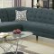 F6884 Sectional Sofa in Slate Velveteen Fabric by Boss