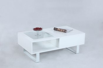 3511 Coffee Table 3Pc Set in White by Chintaly [CYCT-3511]