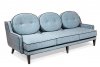 Azure Chenille Fabric Modern Draper Sofa & Loveseat w/Options