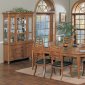 Sable Oak Finish Contemporary Dining Room w/Rectangular Table