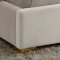 Becca Bed in Cream Velvet Fabric by Meridian w/Options